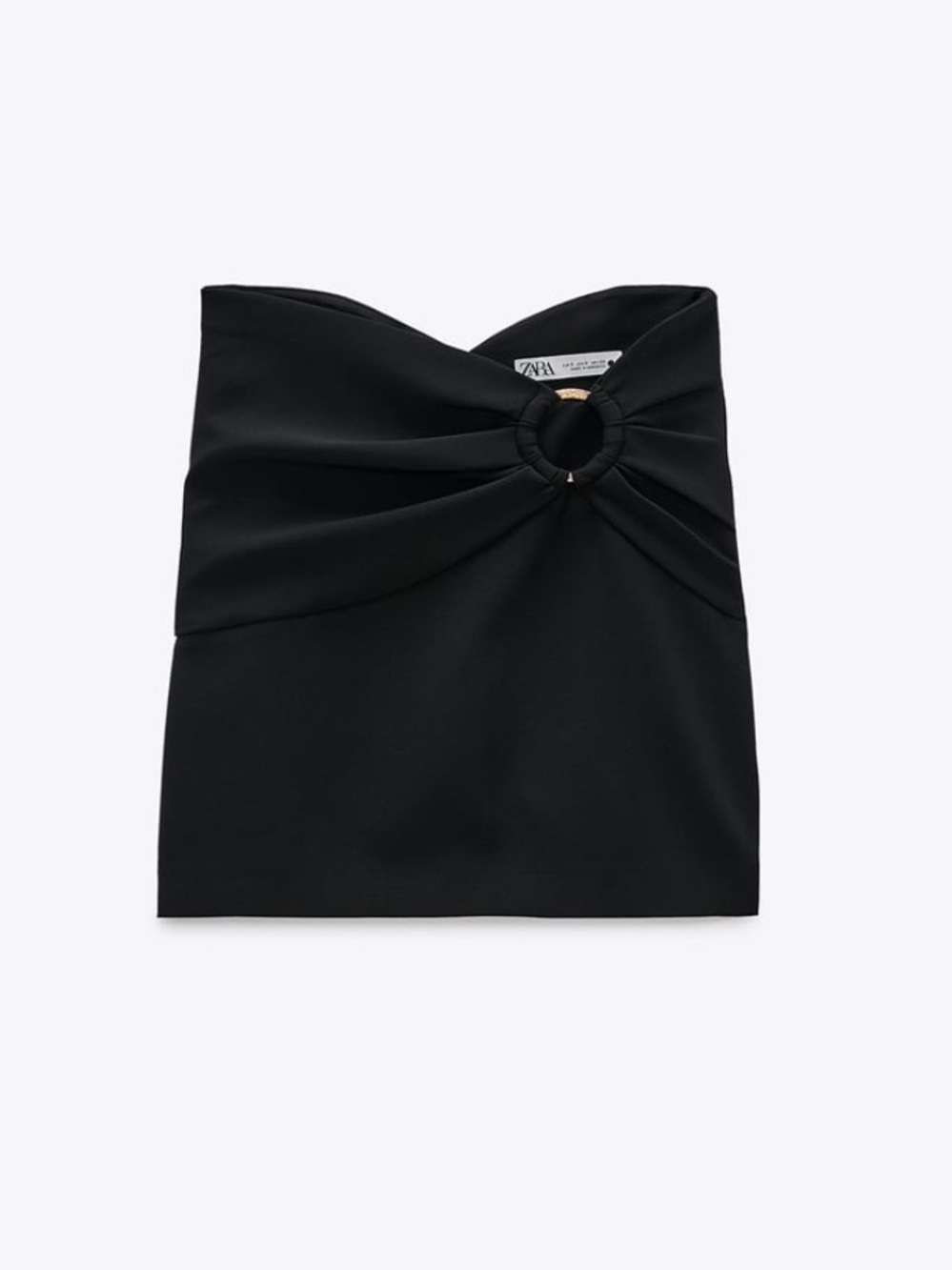 Zara Asymmetrical Black Mini Skirt - NWT